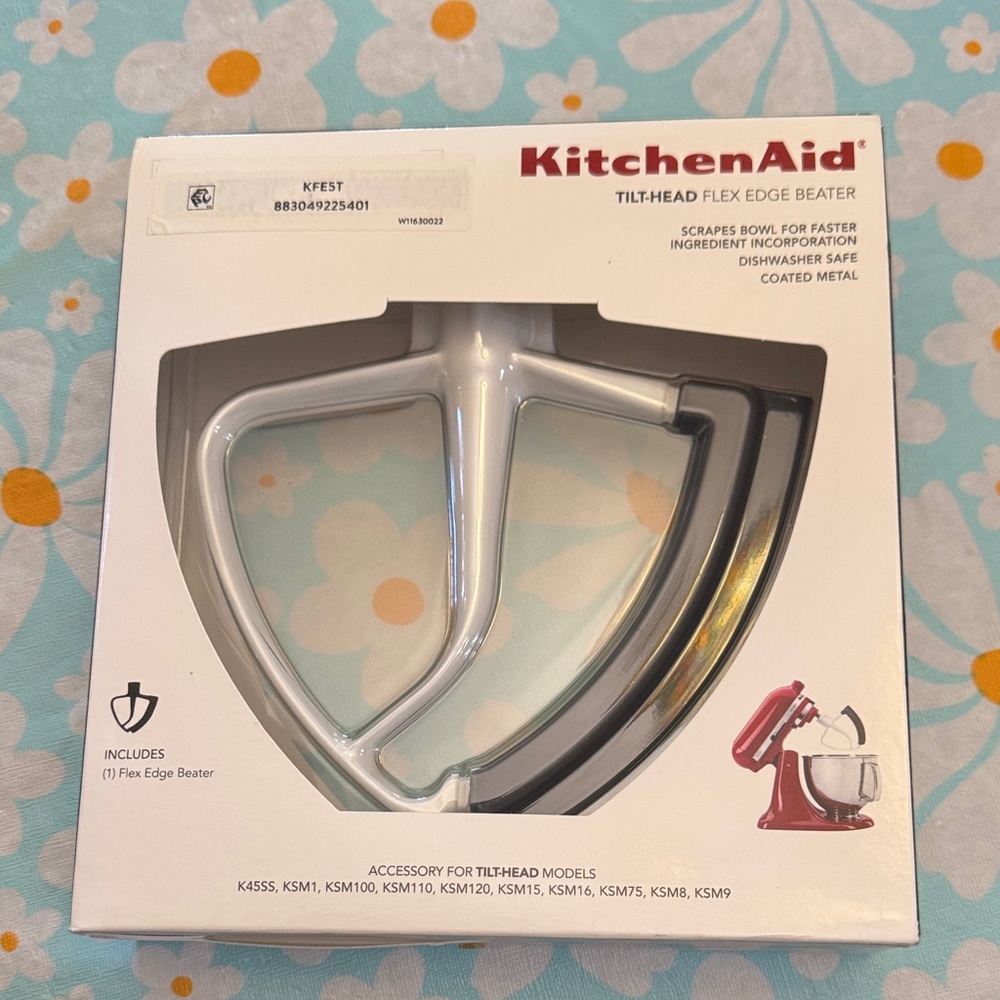 KitchenAid Silver Flex Edge Beater for Tilt-Head Mixers